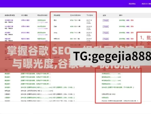 掌握谷歌 SEO，提升网站流量与曝光度,谷歌SEO优化指南