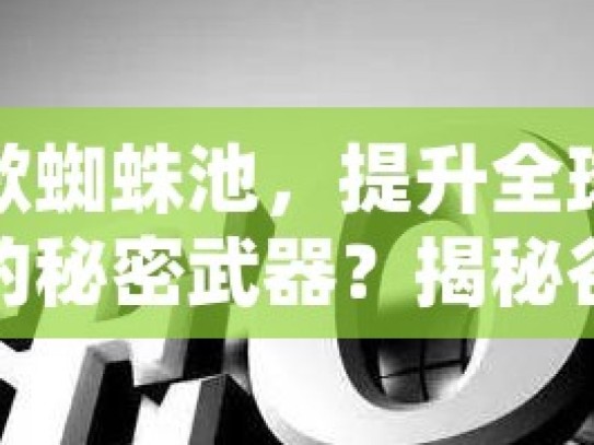 谷歌蜘蛛池，提升全球排名的秘密武器？揭秘谷歌蜘蛛池，它是提升全球排名的秘密武器吗？