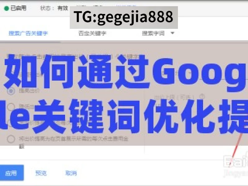 如何通过Google关键词优化提升你的网站流量？