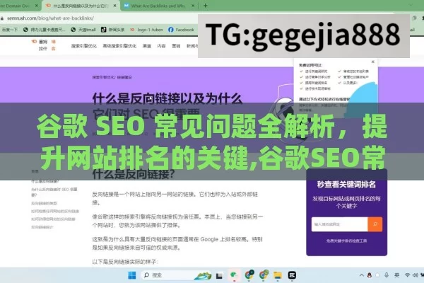 谷歌 SEO 常见问题全解析，提升网站排名的关键,谷歌SEO常见问题解答