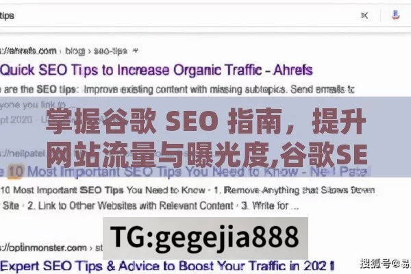 掌握谷歌 SEO 指南，提升网站流量与曝光度,谷歌SEO指南，提升网站排名的秘诀