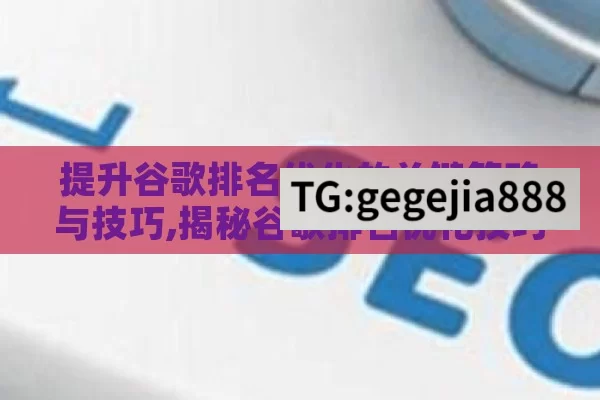 提升谷歌排名优化的关键策略与技巧,揭秘谷歌排名优化技巧